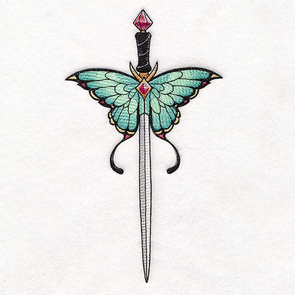 Jeweled & Magical Luna Moth Sword