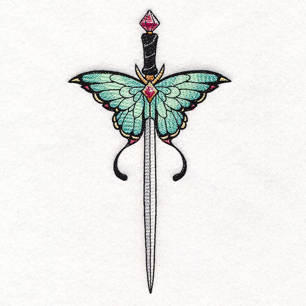 Jeweled & Magical Luna Moth Sword