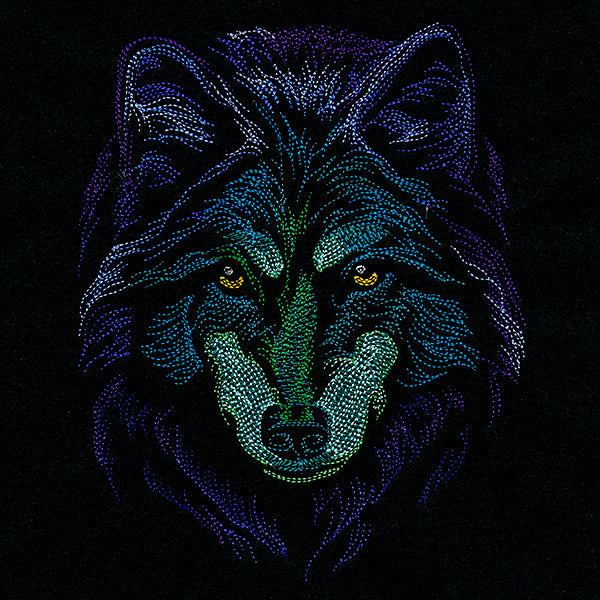 Rainbows & Mystery - Wolf Head