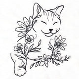 Floral Feline - Kitty Portrait