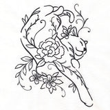 Floral Feline - Kitty Stretches