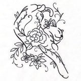 Floral Feline - Kitty Stretches