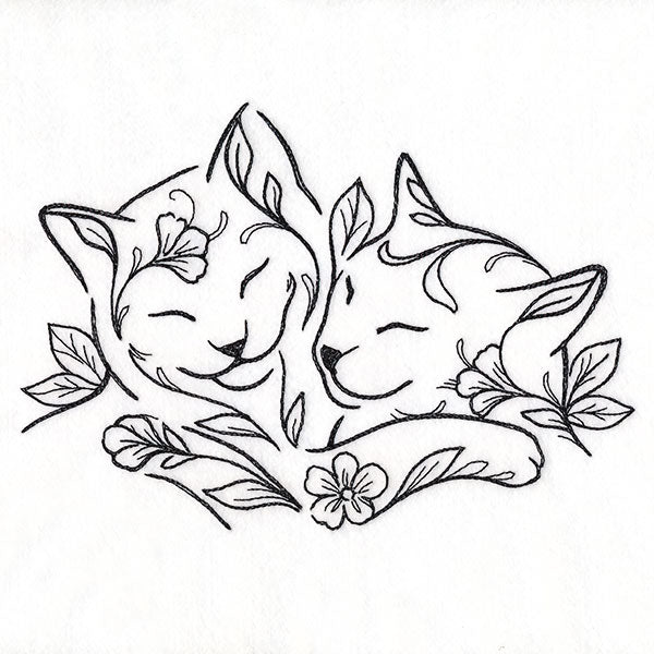 Floral Feline - Kitty Pair