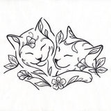 Floral Feline - Kitty Pair