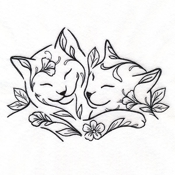 Floral Feline - Kitty Pair