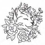Floral Feline - Kitty in Roses