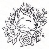 Floral Feline - Kitty in Roses