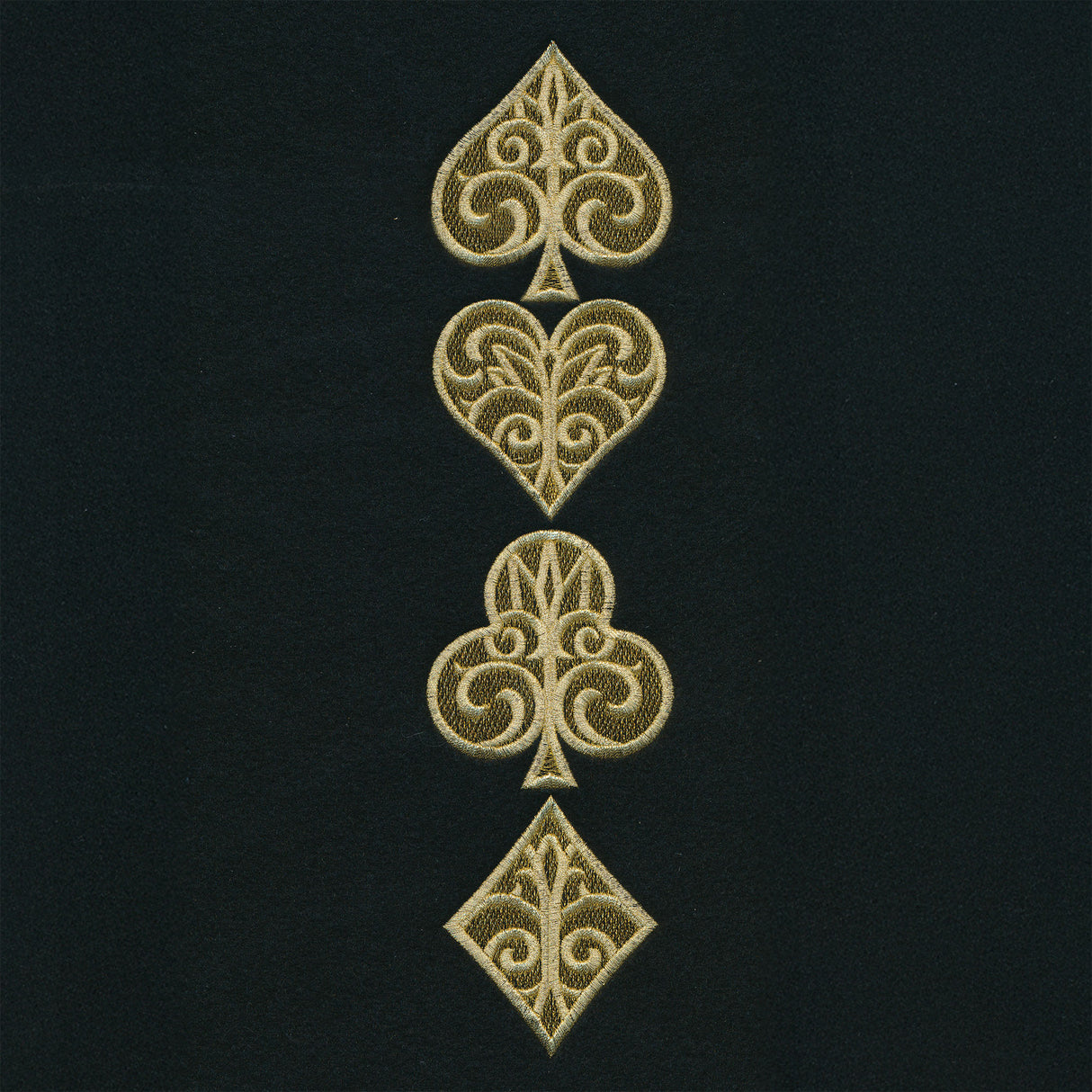 Gilded Card Suits -  Vertical Border
