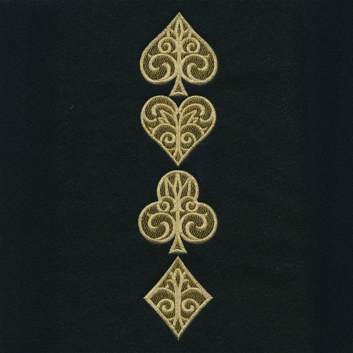 Gilded Card Suits -  Vertical Border