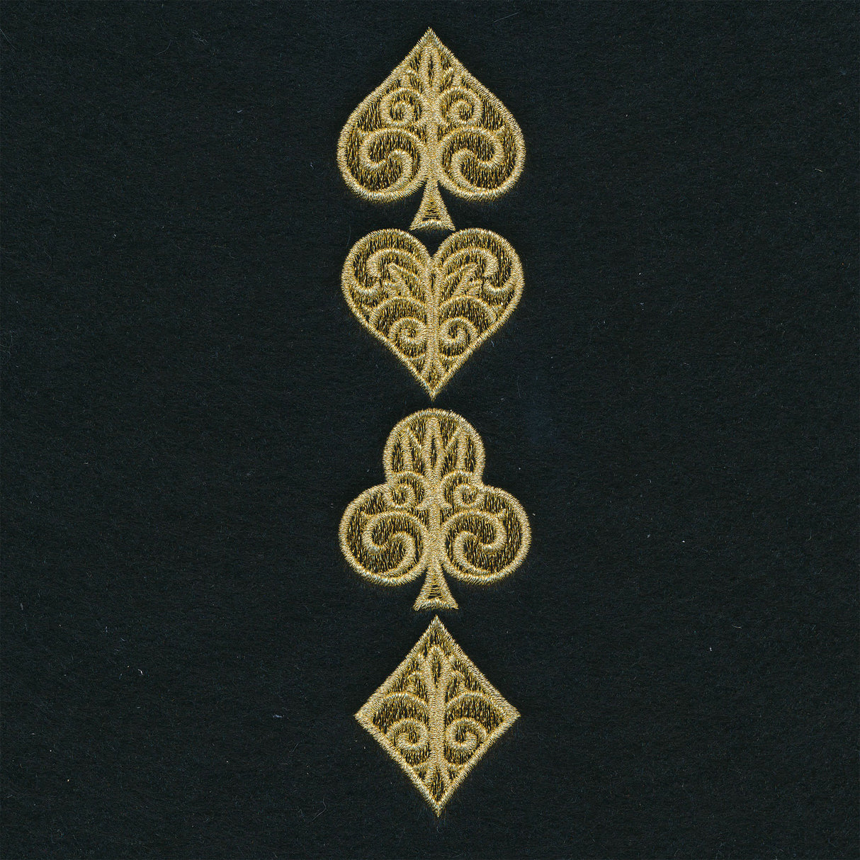 Gilded Card Suits -  Vertical Border