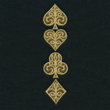 Gilded Card Suits -  Vertical Border