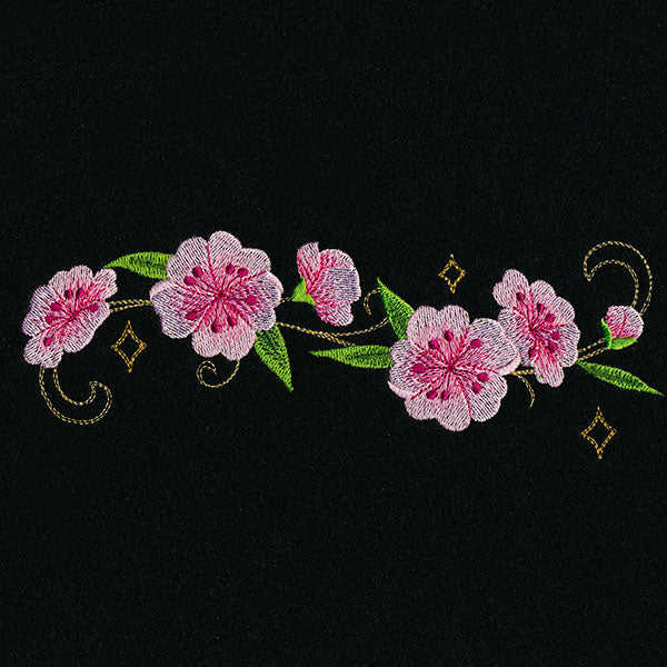 Swirling Gilded Blossoms - Horizontal Border