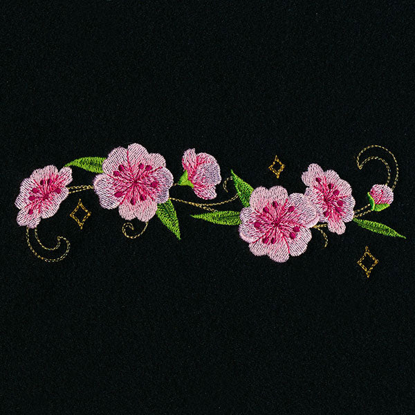 Swirling Gilded Blossoms - Horizontal Border