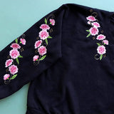 Swirling Gilded Blossoms - Vertical Border