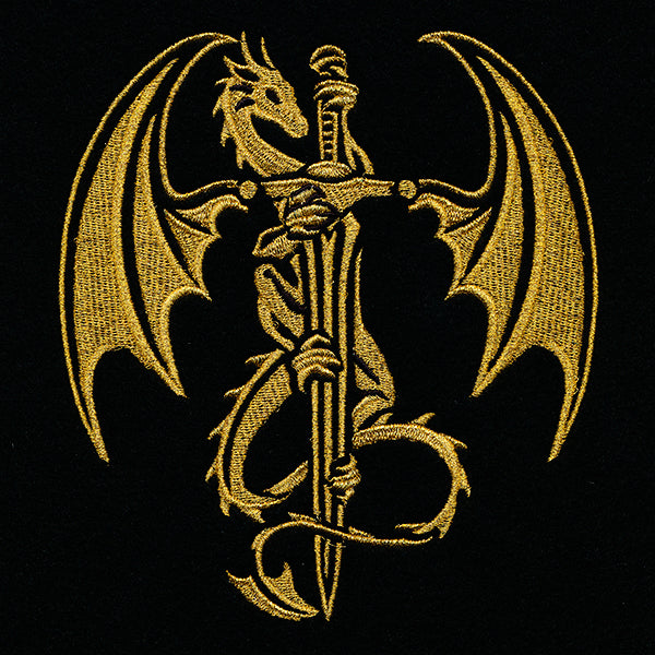 ヤ*キ様 Cording Embroidery Quilted Wrapped Gilded Dragon & Sword – Urban Threads