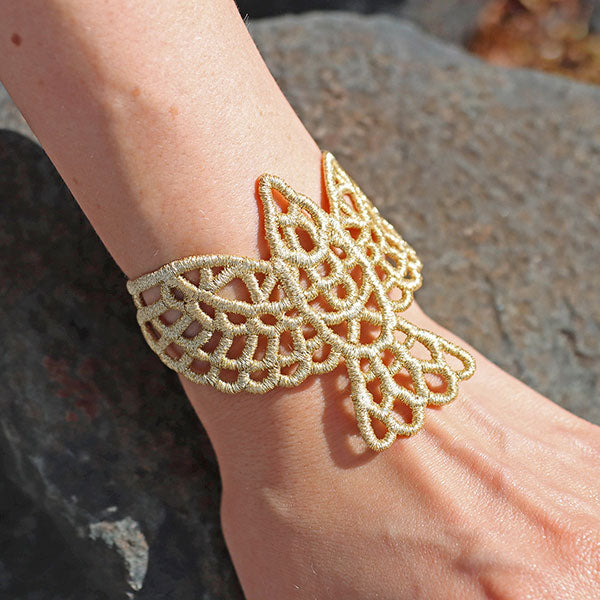 Gilded Wings Bracelet - Sparrow (Lace)