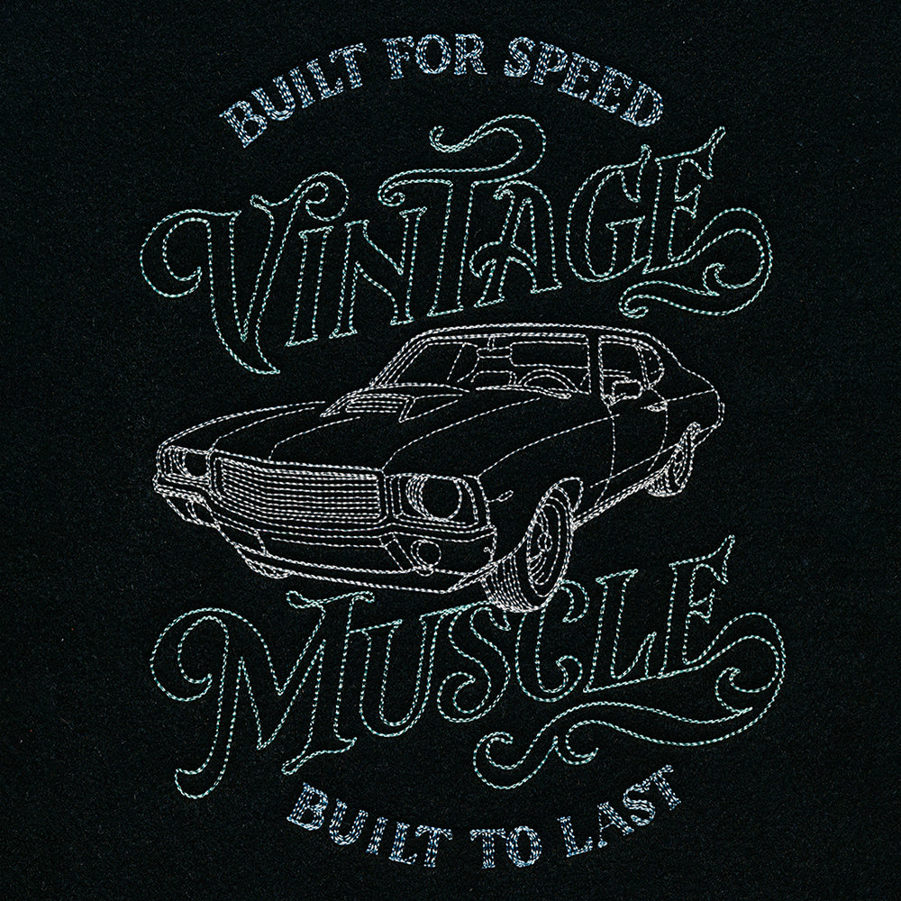 Vintage Muscle Car Etching