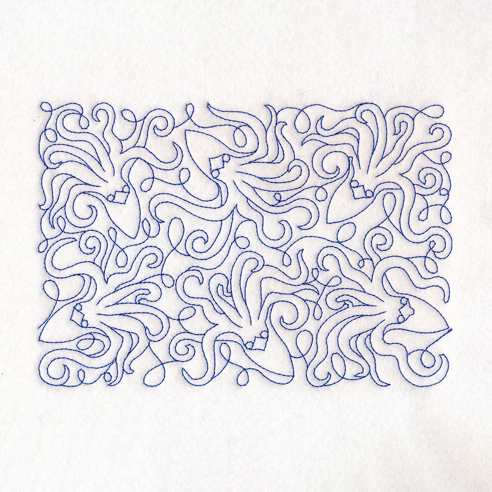 Cryptid Creatures - Kraken (Edge-to-Edge Quilting)