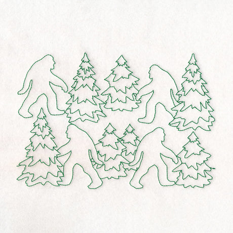 Cryptid Creatures - Bigfoot (Edge-to-Edge Quilting)