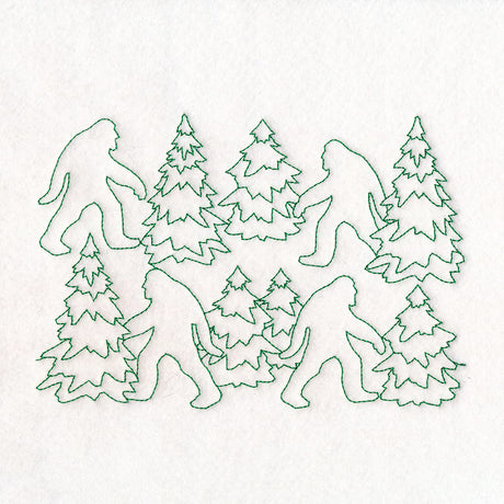 Cryptid Creatures - Bigfoot (Edge-to-Edge Quilting)