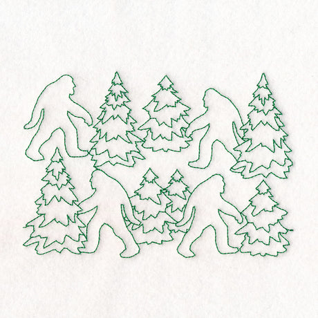 Cryptid Creatures - Bigfoot (Edge-to-Edge Quilting)