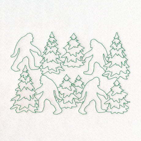 Cryptid Creatures - Bigfoot (Edge-to-Edge Quilting)