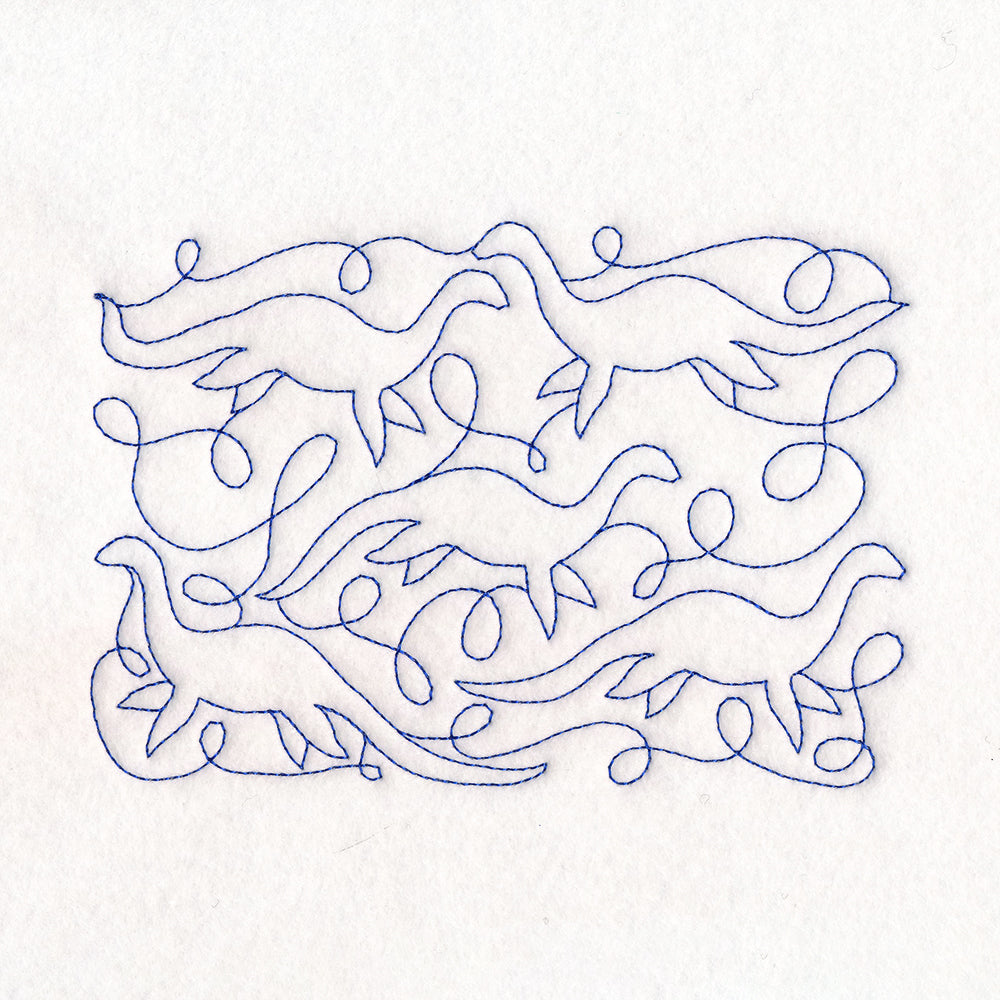Cryptid Creatures - Nessie (Edge-to-Edge Quilting)