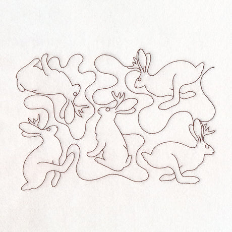 Cryptid Creatures - Jackalope (Edge-to-Edge Quilting)