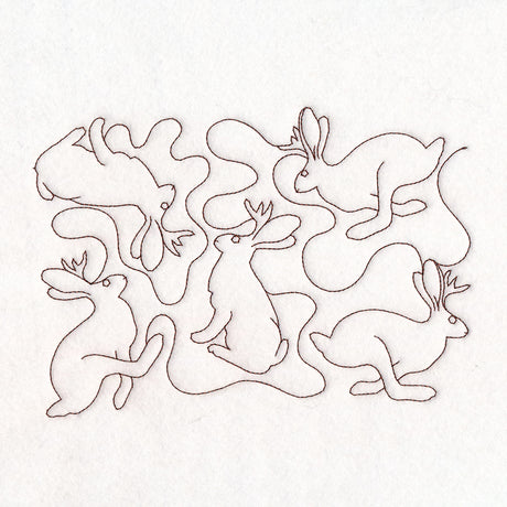Cryptid Creatures - Jackalope (Edge-to-Edge Quilting)