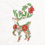 Floral Christmas Reindeer