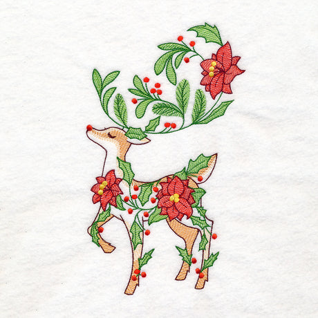 Floral Christmas Reindeer