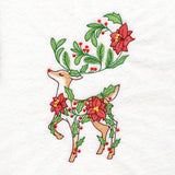Floral Christmas Reindeer