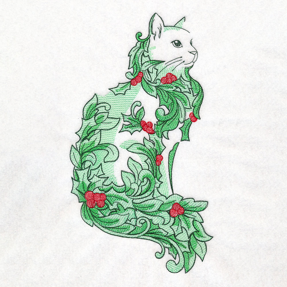 Holly & Berries Festive Feline