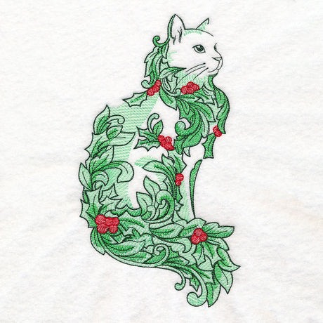 Holly & Berries Festive Feline