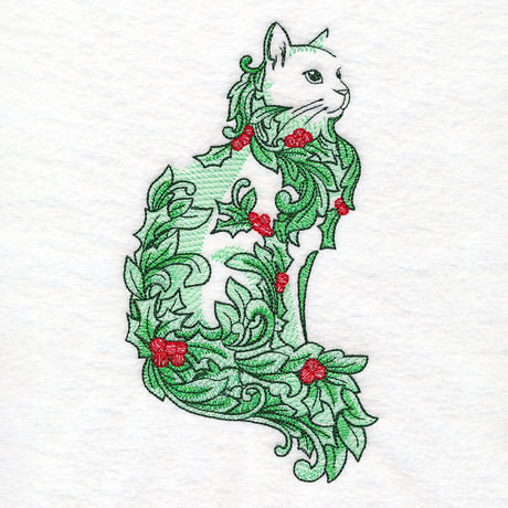 Holly & Berries Festive Feline