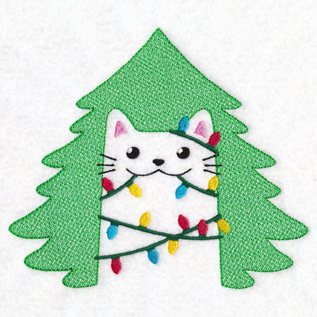 Christmas Lights Kitty (Embossed)