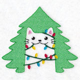 Christmas Lights Kitty (Embossed)
