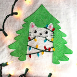 Christmas Lights Kitty (Embossed)
