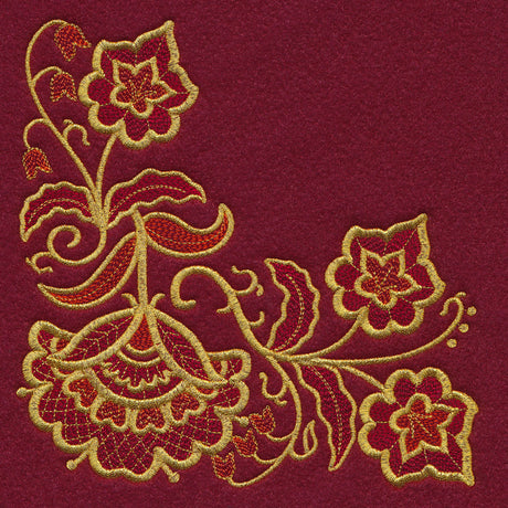 Gilded Holiday Bloom - Corner