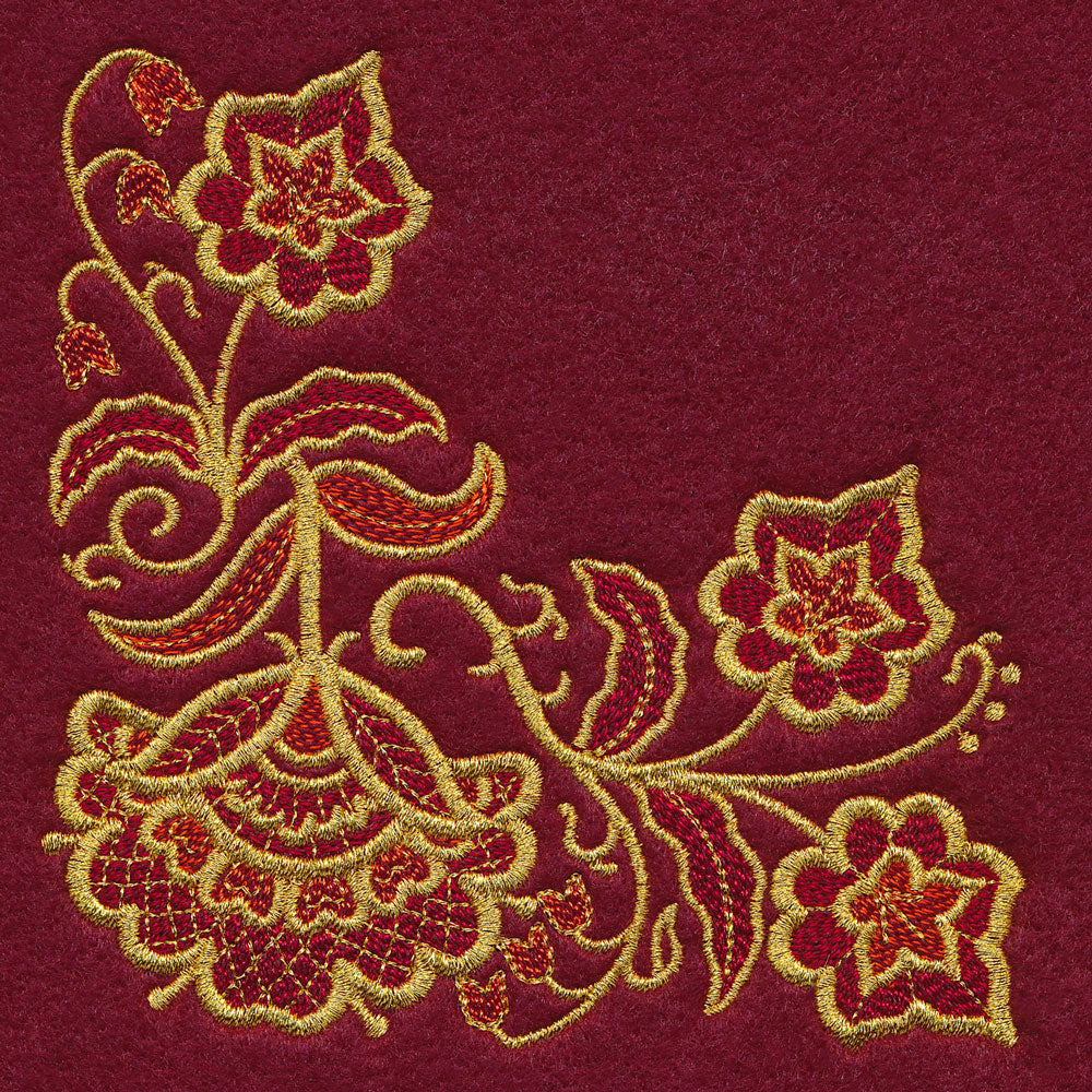 Gilded Holiday Bloom - Corner