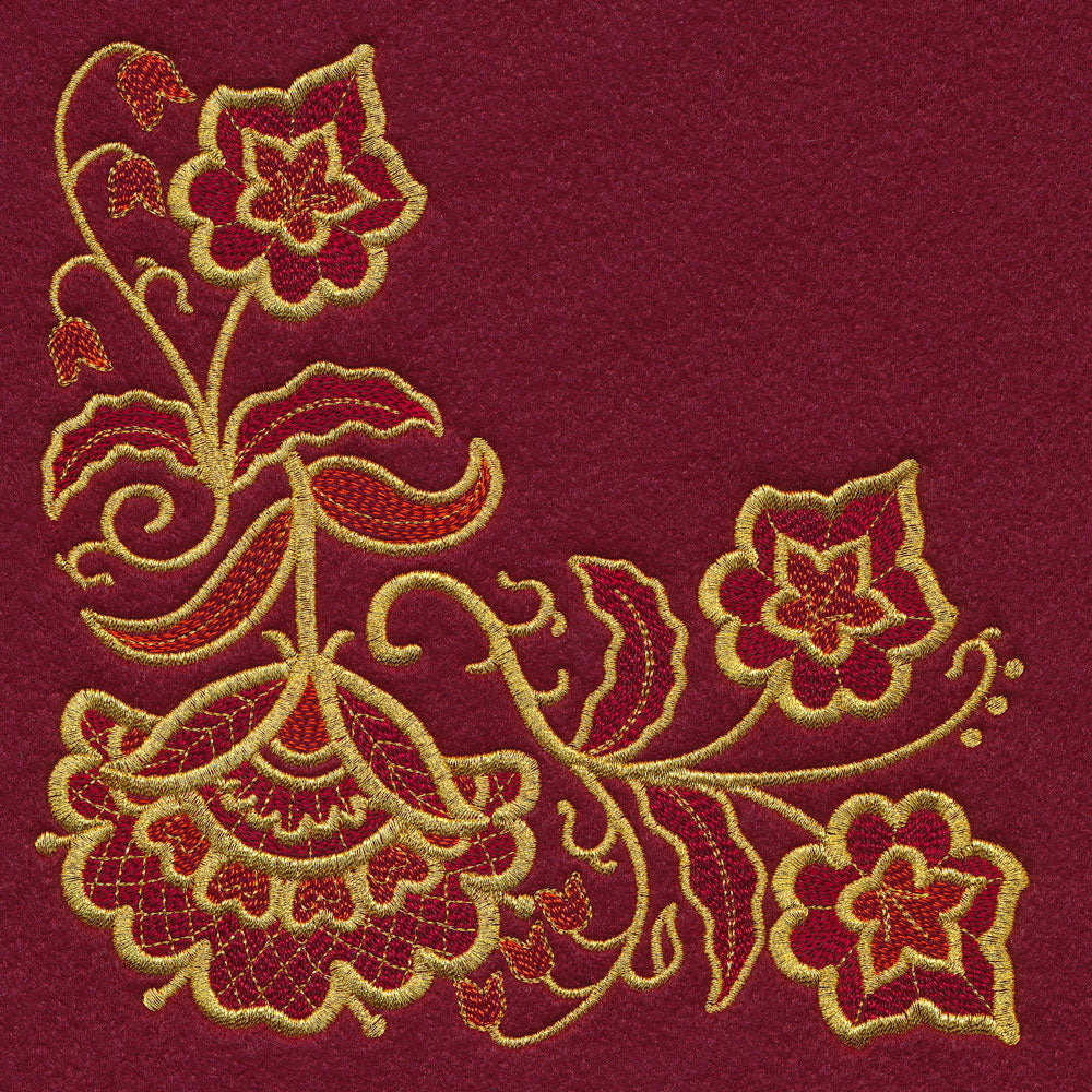 Gilded Holiday Bloom - Corner