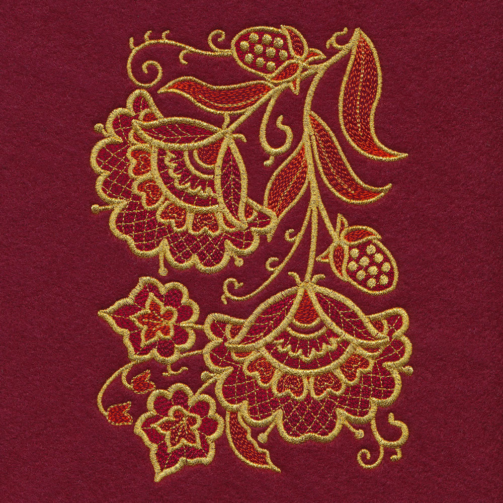 Gilded Holiday Bloom - Border