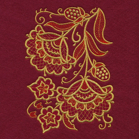 Gilded Holiday Bloom - Border