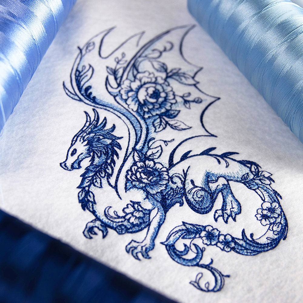 Delft Blue Floral Dragon