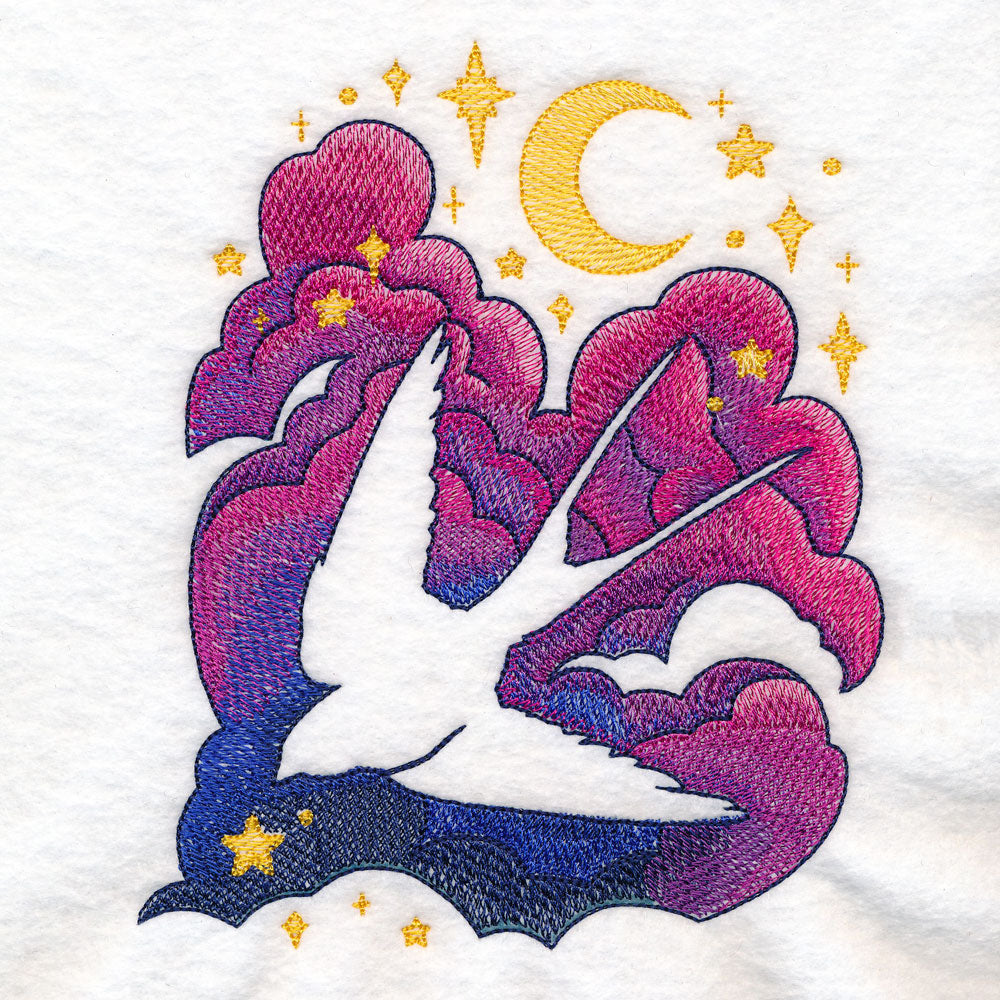 Celestial Swallow Silhouette (Embossed)