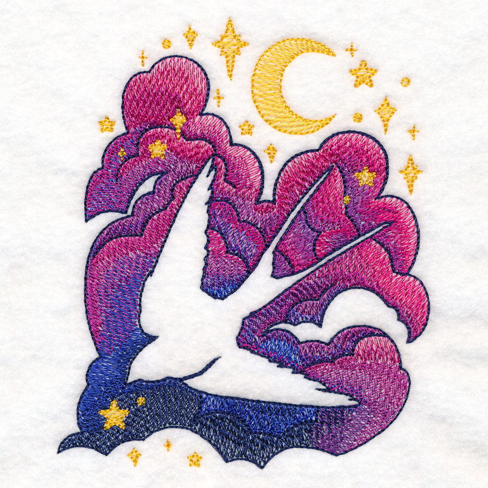 Celestial Swallow Silhouette (Embossed)