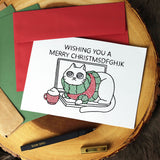 Christmas Computer Kitty (Cardstock)