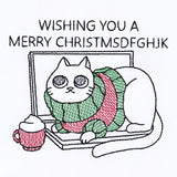 Christmas Computer Kitty (Cardstock)