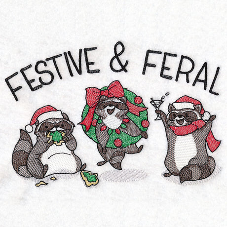 Festive & Feral Raccoons
