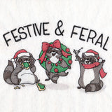 Festive & Feral Raccoons